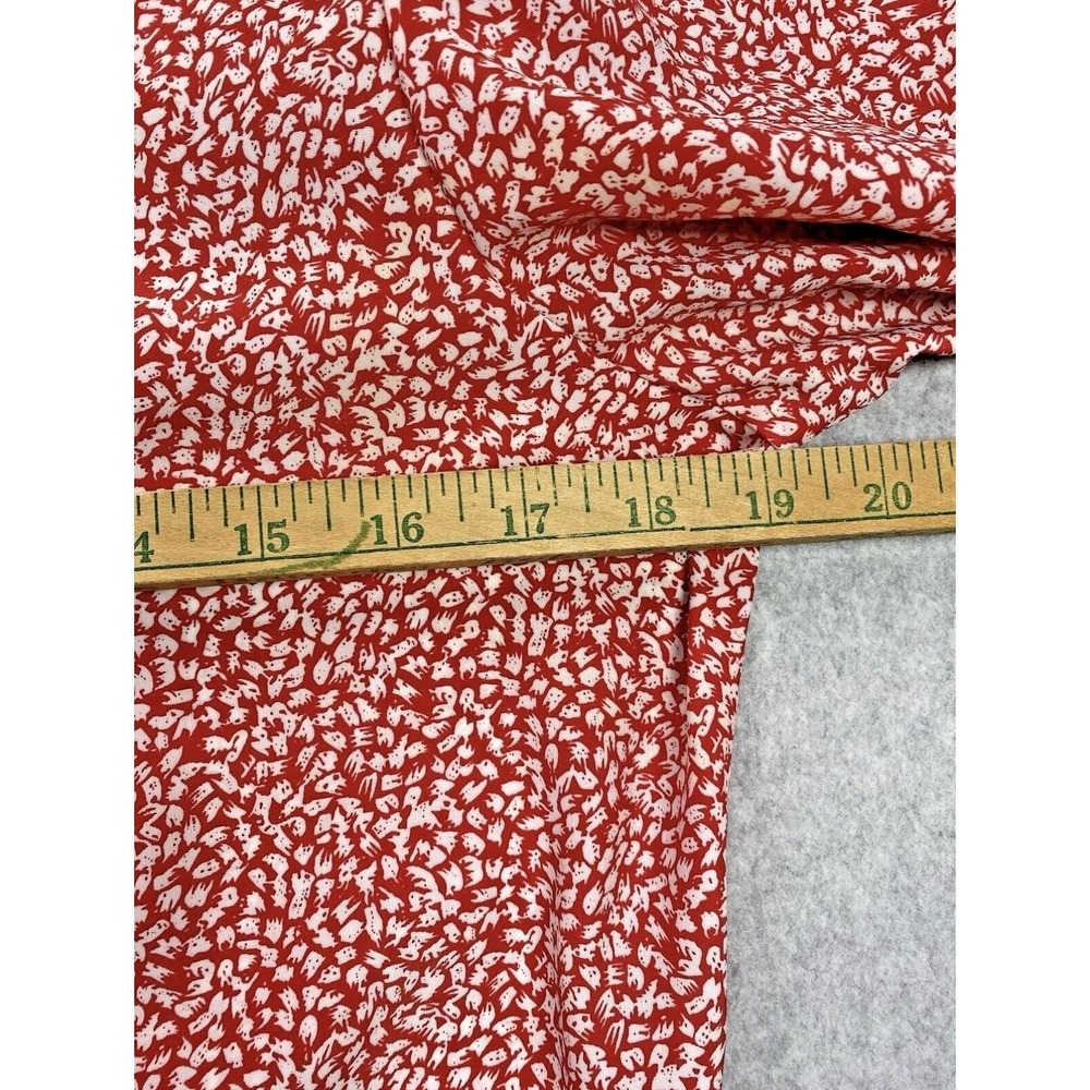 Vintage Breli Originals Dress Womens 10 Red Pleated Elastic Waist‎ Made USA 70s - Picture 4 of 12